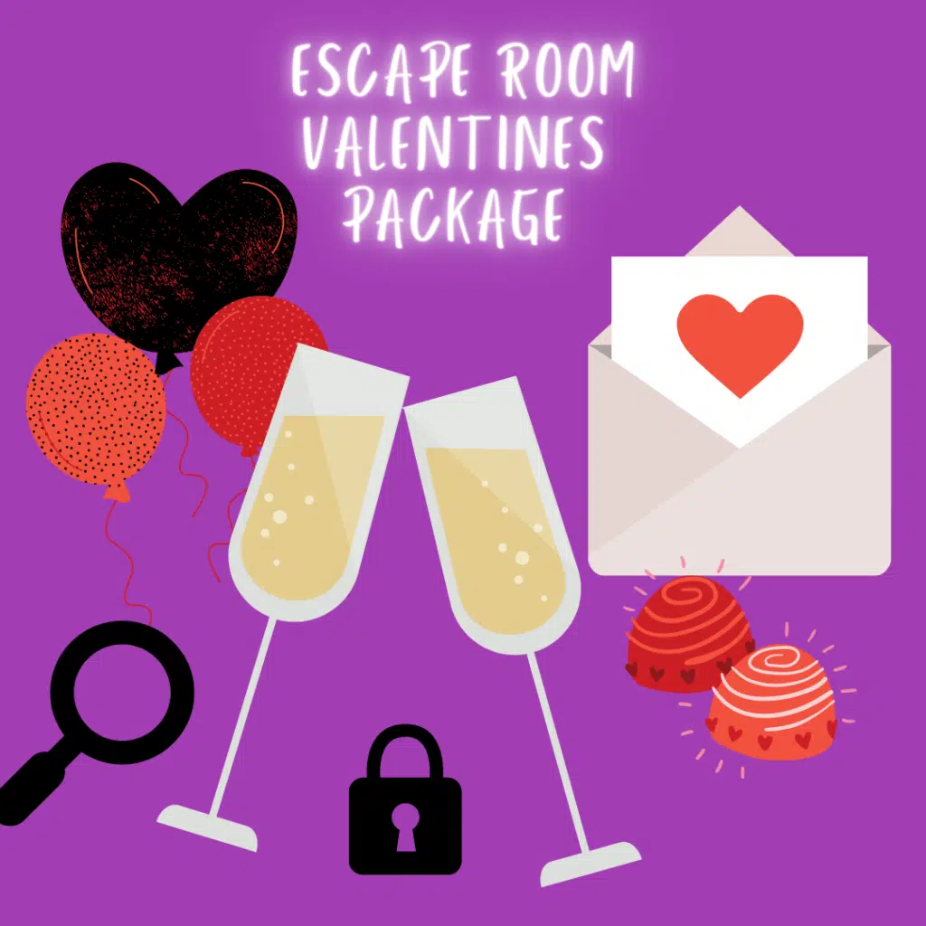 Advertising escape room offer for Valentines Day